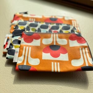 Orla Kiely three piece cosmetic bag set